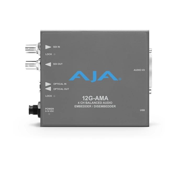 AJA 12G-AMA-TR 12G-SDI Input and Output up to 4K/UltraHD with LC Fiber Transceiver