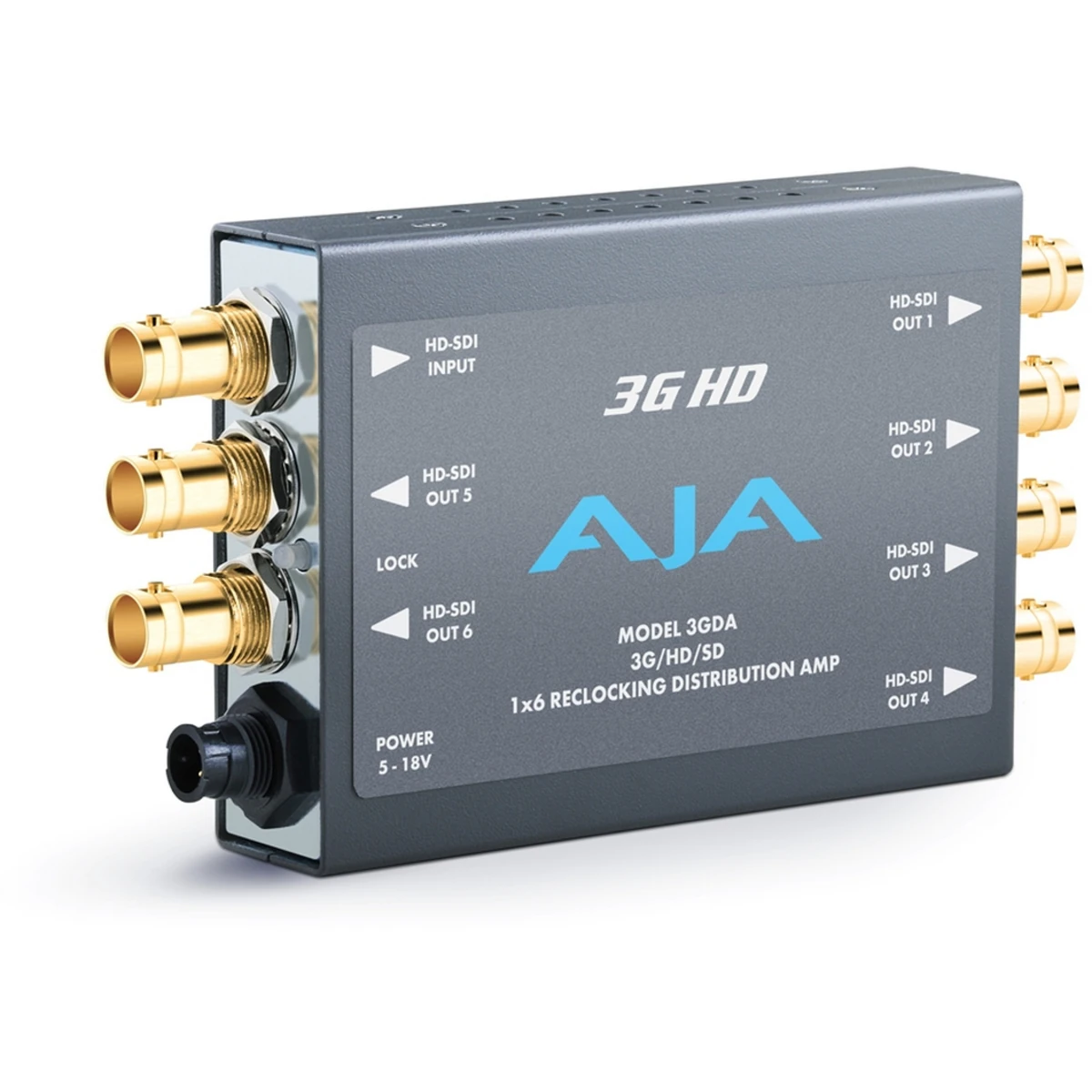 AJA 3GDA Distribution Amplifier – 1x6 3G/HD/SD-SDI Reclocking