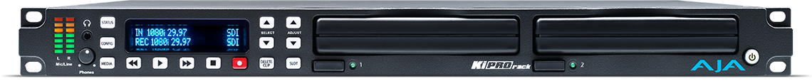 AJA Ki Pro Rack Recorder/Player – 1RU File-Based 4K/HD